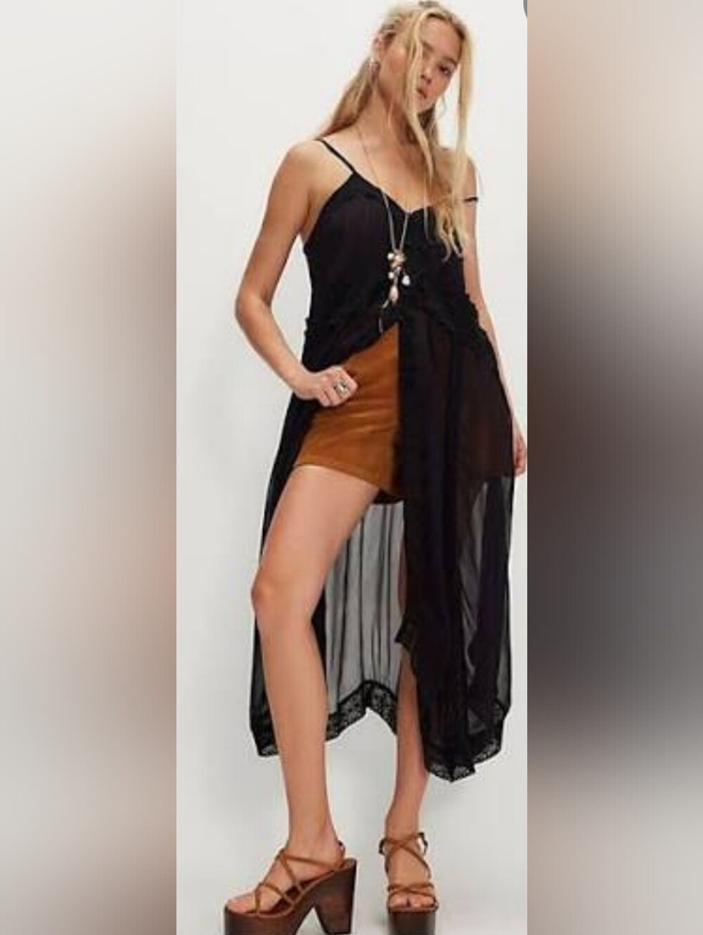 Free People Snowbird Midi Top XS In Black NWT Retail$168 SOLD OUT !!!!!